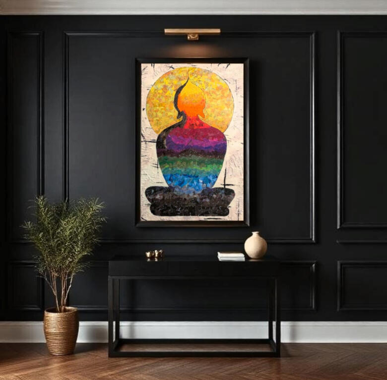 Rainbow Budda Rainbow Buddha Painting